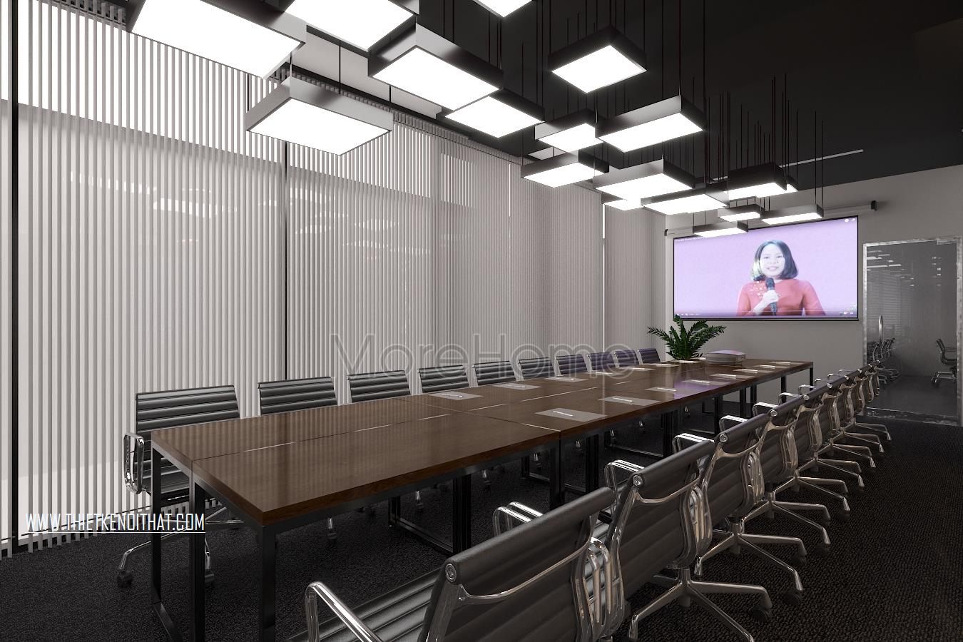 Thiết kế nội thất phòng họp văn phòng Saffron Thanh Xuân